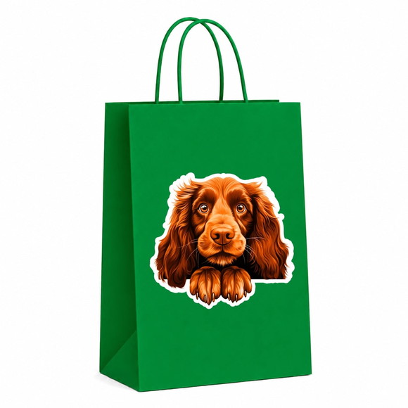 Sacola Papel Festa Raça Cachorro Spaniel de Campo - Imagem 4