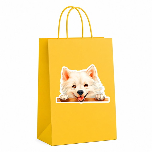 Sacola Papel Festa Raça Cachorro Spitz Americano