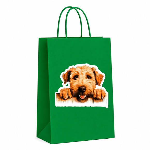 Sacola Papel Festa Raça Cachorro Terrier Wheaten pelo Macio - Imagem 4