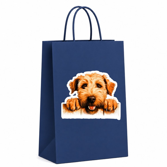 Sacola Papel Festa Raça Cachorro Terrier Wheaten pelo Macio - Imagem 3
