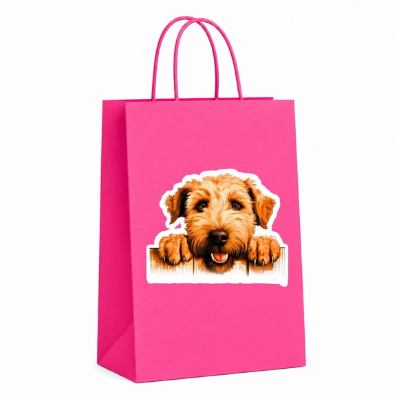 Sacola Papel Festa Raça Cachorro Terrier Wheaten pelo Macio - Imagem 2