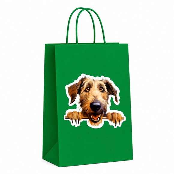 Sacola Papel Festa Raça Cachorro Wolfhound Irlandês - Imagem 4