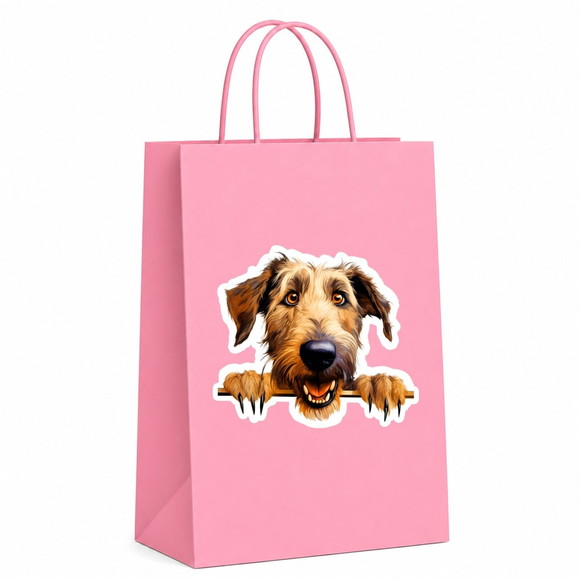 Sacola Papel Festa Raça Cachorro Wolfhound Irlandês - Imagem 5