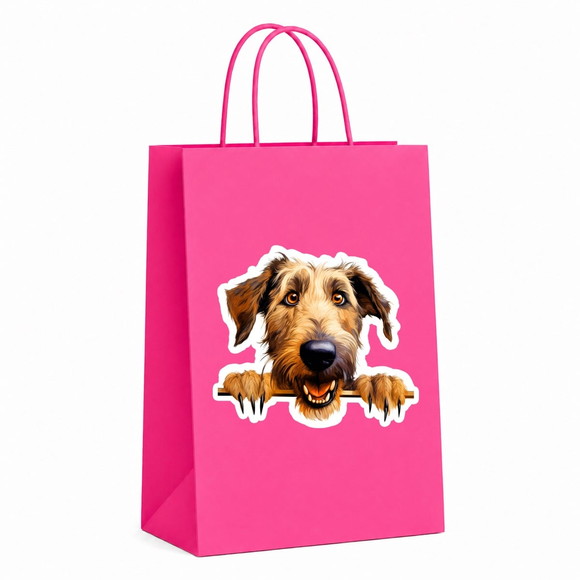 Sacola Papel Festa Raça Cachorro Wolfhound Irlandês - Imagem 2