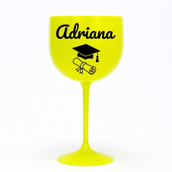 Taça Gin 580ml Formatura Personalizada com Nome Adriana