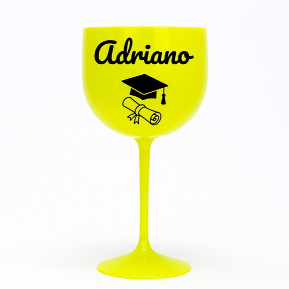 Taça Gin 580ml Formatura Personalizada com Nome Adriano