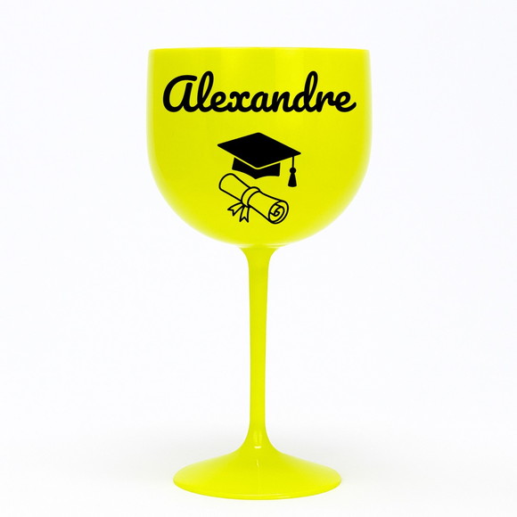 Taça Gin 580ml Formatura Personalizada com Nome Alexandre