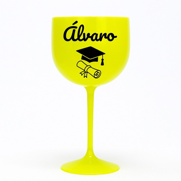 Taça Gin 580ml Formatura Personalizada com Nome Álvaro