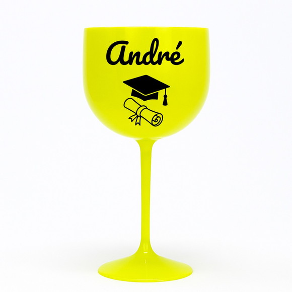 Taça Gin 580ml Formatura Personalizada com Nome André