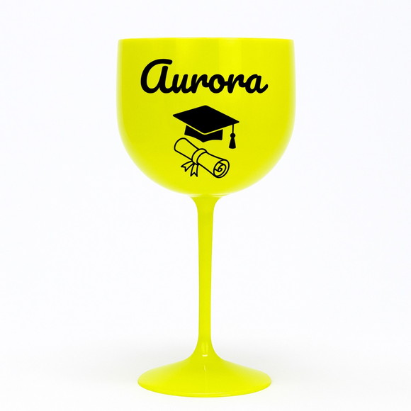 Taça Gin 580ml Formatura Personalizada com Nome Aurora