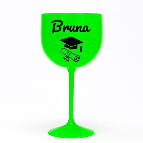 Taça Gin 580ml Formatura Personalizada com Nome Bruna - Imagem 2