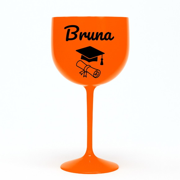 Taça Gin 580ml Formatura Personalizada com Nome Bruna - Imagem 3