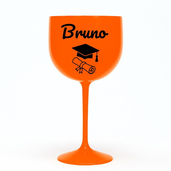 Taça Gin 580ml Formatura Personalizada com Nome Bruno - Imagem 3