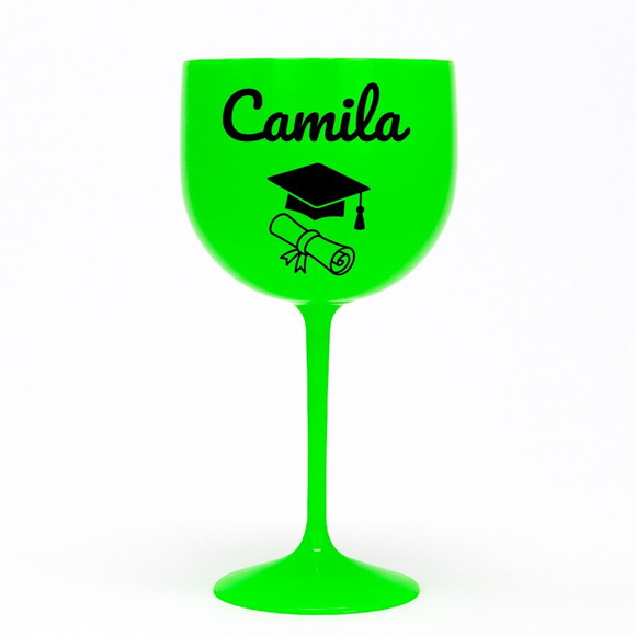 Taça Gin 580ml Formatura Personalizada com Nome Camila - Imagem 2