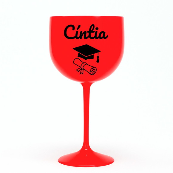 Taça Gin 580ml Formatura Personalizada com Nome Cíntia - Imagem 5