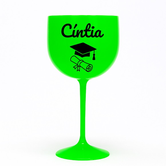 Taça Gin 580ml Formatura Personalizada com Nome Cíntia - Imagem 2