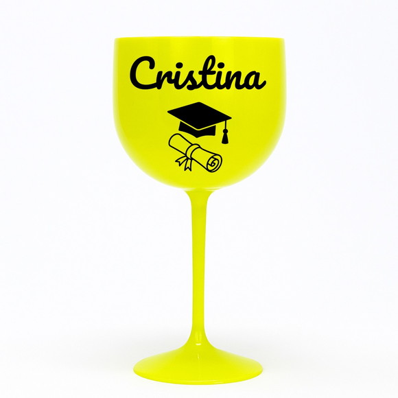 Taça Gin 580ml Formatura Personalizada com Nome Cristina