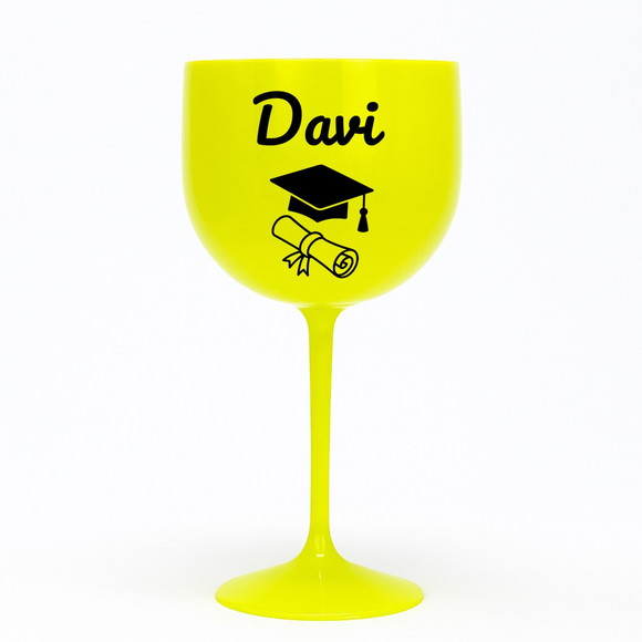 Taça Gin 580ml Formatura Personalizada com Nome Davi