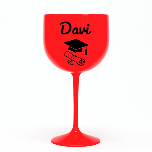 Taça Gin 580ml Formatura Personalizada com Nome Davi - Imagem 5