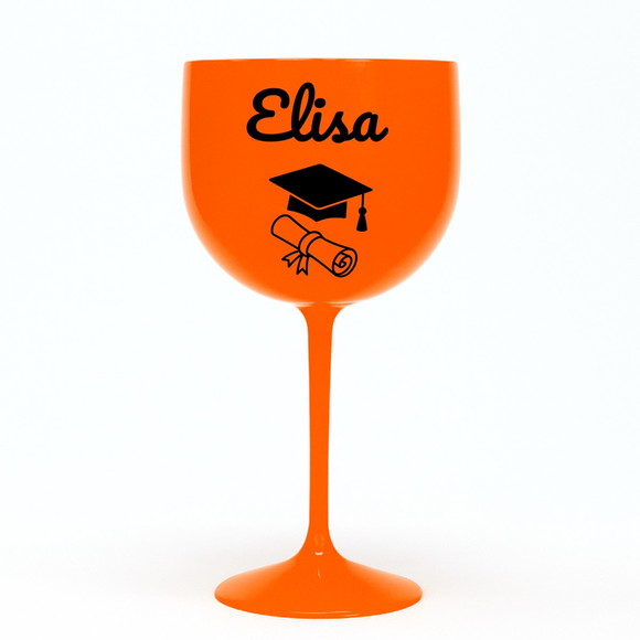 Taça Gin 580ml Formatura Personalizada com Nome Elisa - Imagem 3