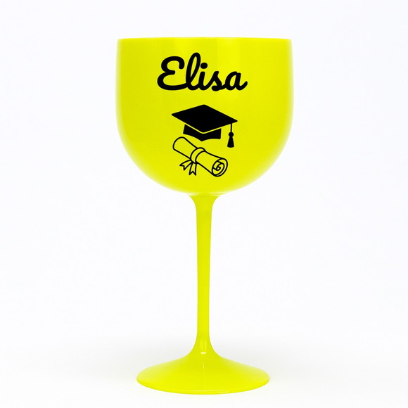 Taça Gin 580ml Formatura Personalizada com Nome Elisa