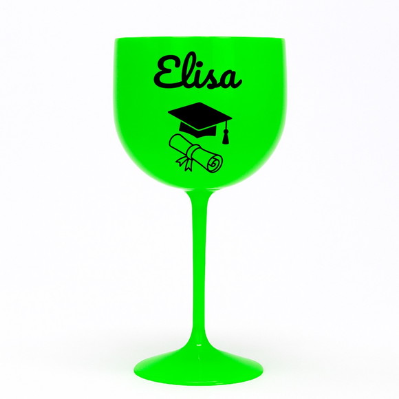 Taça Gin 580ml Formatura Personalizada com Nome Elisa - Imagem 2