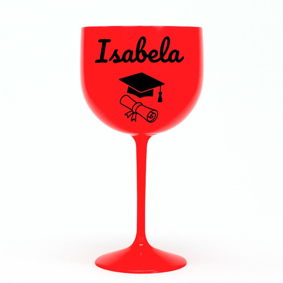 Taça Gin 580ml Formatura Personalizada com Nome Isabela - Imagem 5
