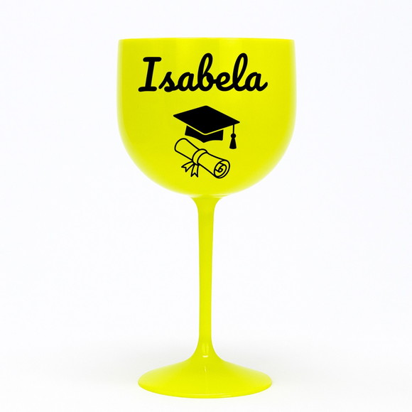 Taça Gin 580ml Formatura Personalizada com Nome Isabela