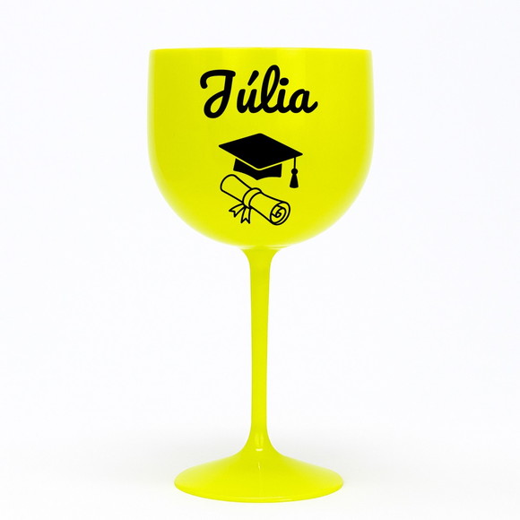 Taça Gin 580ml Formatura Personalizada com Nome Júlia