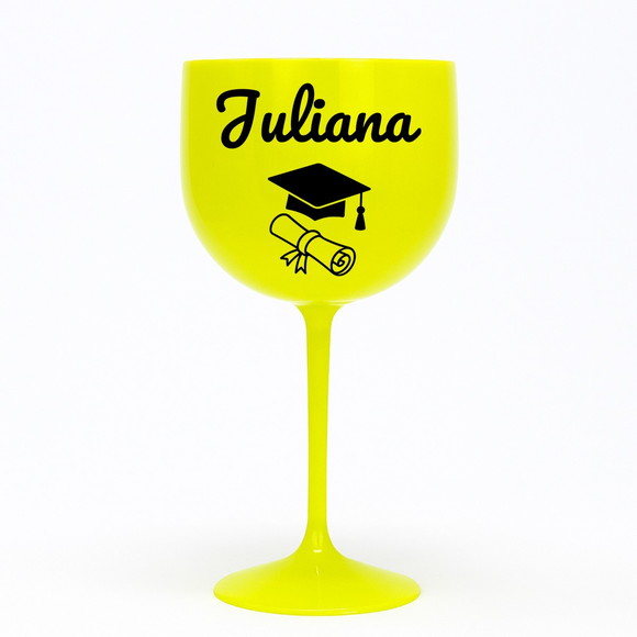 Taça Gin 580ml Formatura Personalizada com Nome Juliana