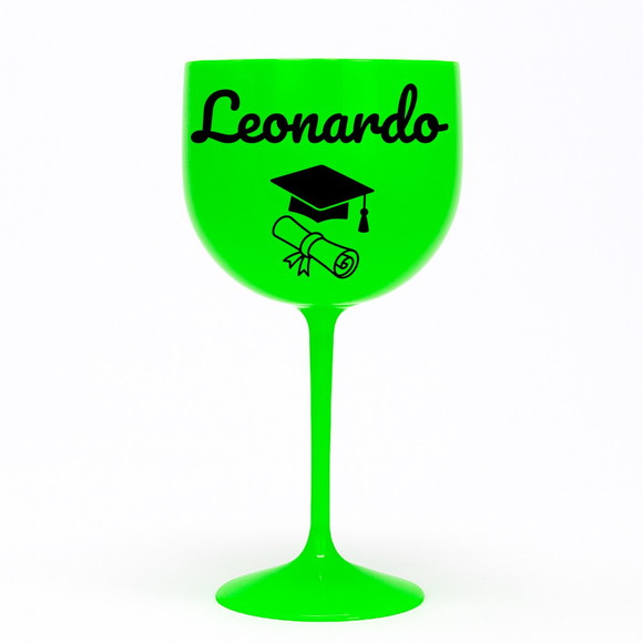 Taça Gin 580ml Formatura Personalizada com Nome Leonardo - Imagem 2