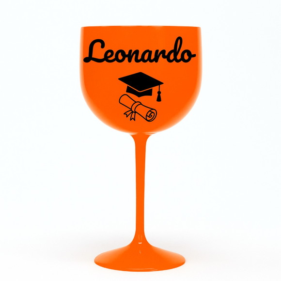 Taça Gin 580ml Formatura Personalizada com Nome Leonardo - Imagem 3