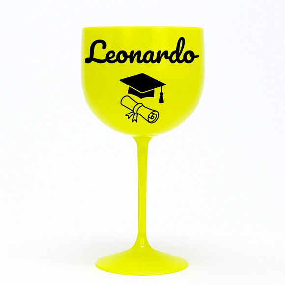 Taça Gin 580ml Formatura Personalizada com Nome Leonardo
