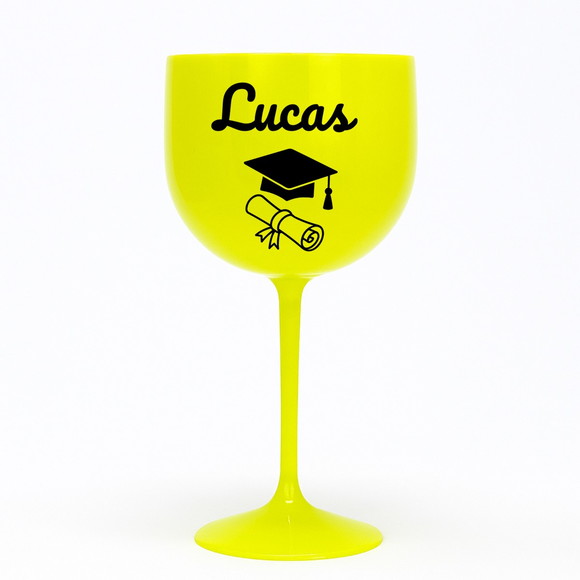 Taça Gin 580ml Formatura Personalizada com Nome Lucas