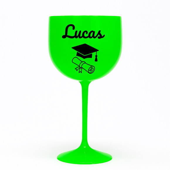 Taça Gin 580ml Formatura Personalizada com Nome Lucas - Imagem 2