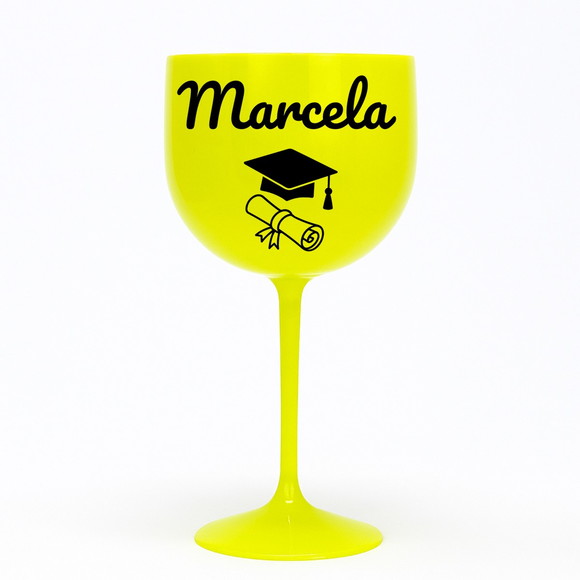 Taça Gin 580ml Formatura Personalizada com Nome Marcela