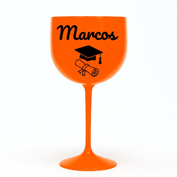 Taça Gin 580ml Formatura Personalizada com Nome Marcos - Imagem 3
