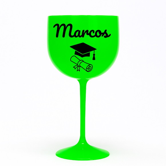 Taça Gin 580ml Formatura Personalizada com Nome Marcos - Imagem 2