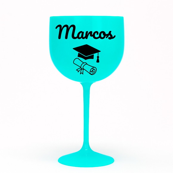 Taça Gin 580ml Formatura Personalizada com Nome Marcos - Imagem 4