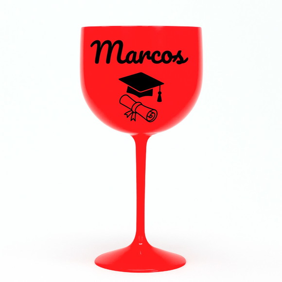 Taça Gin 580ml Formatura Personalizada com Nome Marcos - Imagem 5