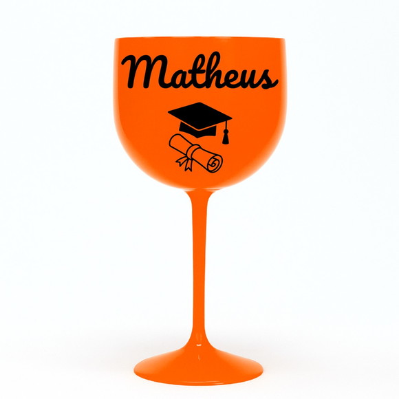 Taça Gin 580ml Formatura Personalizada com Nome Matheus - Imagem 3
