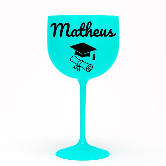Taça Gin 580ml Formatura Personalizada com Nome Matheus - Imagem 4