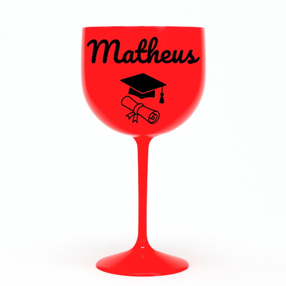 Taça Gin 580ml Formatura Personalizada com Nome Matheus - Imagem 5