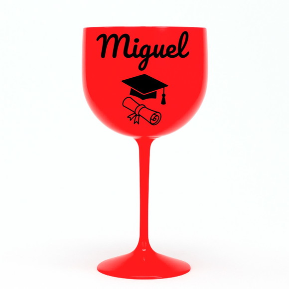 Taça Gin 580ml Formatura Personalizada com Nome Miguel - Imagem 5