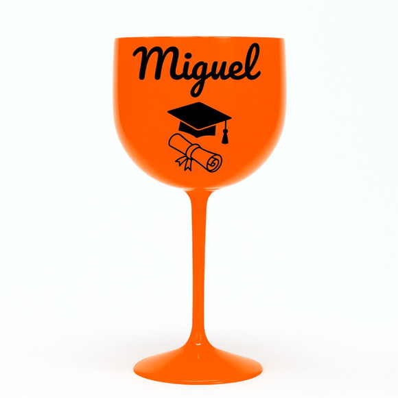 Taça Gin 580ml Formatura Personalizada com Nome Miguel - Imagem 3