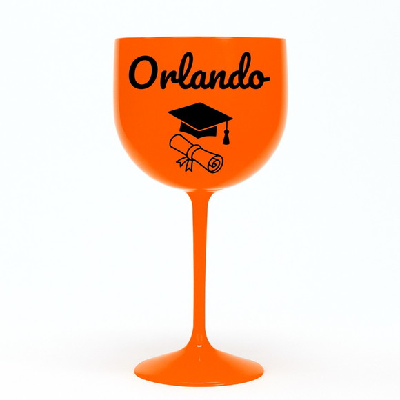 Taça Gin 580ml Formatura Personalizada com Nome Orlando - Imagem 3