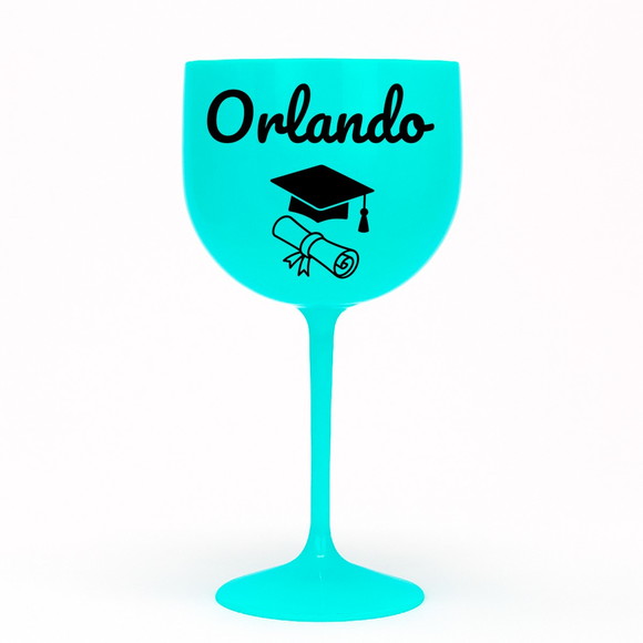 Taça Gin 580ml Formatura Personalizada com Nome Orlando - Imagem 4