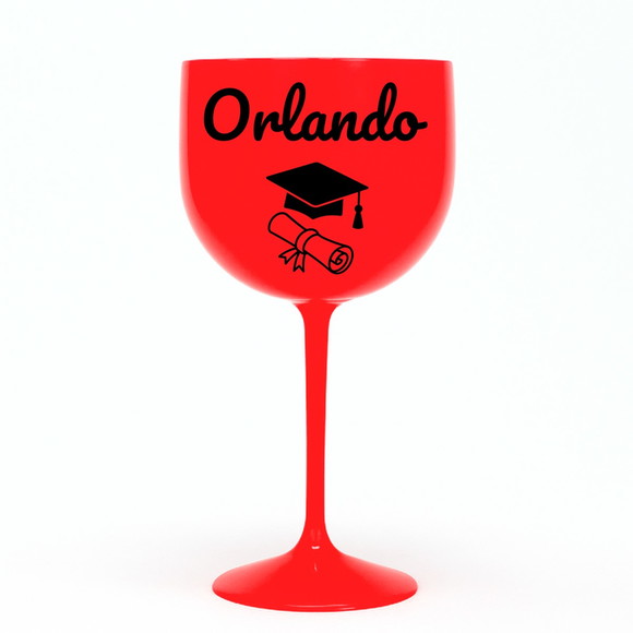 Taça Gin 580ml Formatura Personalizada com Nome Orlando - Imagem 5