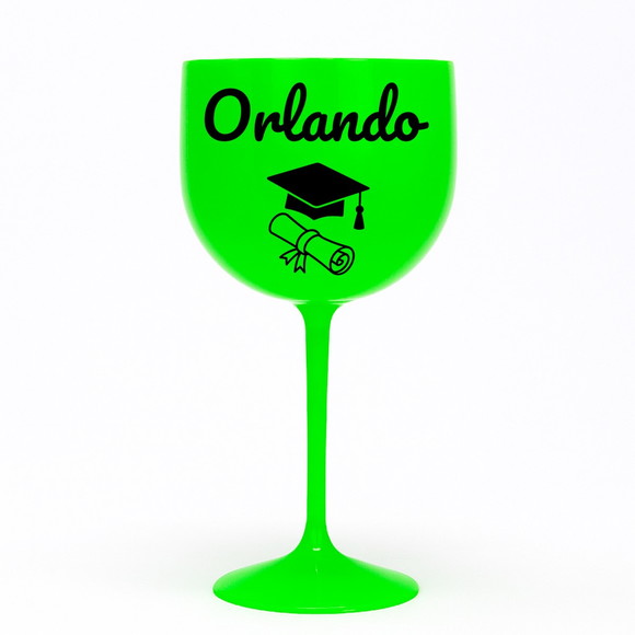 Taça Gin 580ml Formatura Personalizada com Nome Orlando - Imagem 2