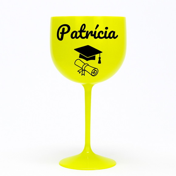 Taça Gin 580ml Formatura Personalizada com Nome Patrícia